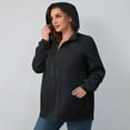 thumbnail image 3 of Plus Size Womens Rain Jacket with Hood Packable Lightweight Windbreaker Waterproof Thin Jackets Hiking Travel Black XXXXL, 3 of 7