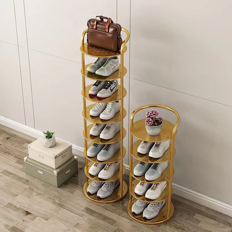 Shoe Storage Organizer Shoe Rack Multi-Layer Vertical Shoe Rack Save Space Iron Stand Storage Shelf for Living Room Doorway Furniture Products Shoe Rack for Door (5 Layer White China)
