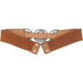 thumbnail image 4 of Aesthetic Belt Carved Oval Buckle Belt For Dress Turquoises Waistband Women Western Belt Vintage Waist Cincher, 4 of 7