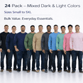 thumbnail image 2 of SOCKS'NBULK Mens Long Sleeve Light and Dark Colorful T-Shirts, Cotton Blend - Crew Neck Bulk Tees for Men, Wholesale Sleeved T-Shirt 24 Packs - Size 4X-Large, 2 of 6