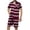 Purple, variant on YABCSAZ Mens Pajama Set Short Slevee V Neck Striped Button Down Shirt Tops and Wide Leg Bermuda Shorts Summer Casual Loose Fit Sleepwear Outfits Home Lounge Set