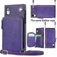 thumbnail image 2 of Funda tipo cartera para iPhone XR con tarjetero y correa para el hombro para mujer, 2 of 5