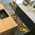 thumbnail image 3 of Sunflower Kitchen Mat Set of 3, Yellow Sunflower Kitchen Rugs and Mats Non-skid Washable Kitchen Floor Mats for in Front of Sink, Country Farmhouse Sunflower Kitchen Decor and Accessories(Brown), 3 of 6
