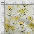 thumbnail image 2 of oneOone Cotton Jersey Yellow Fabric Floral & Quilting Supplies Print Sewing Fabric By The Yard 58 Inch Wide, 2 of 6