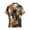 N1-Yellow, variant on ZMHEGW Men Summer Casual Top Shirt Print Plus Size Top Short Sleeve Turn Down Collar Shirt Fashion Loose Top