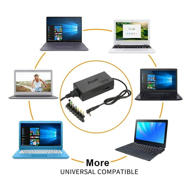 Adaptateur Chargeur Universel pour Ordinateur Portable 96 W Compatible avec Plusieurs Modèles de PC Portable Offrant une Puissance Haute Vitesse