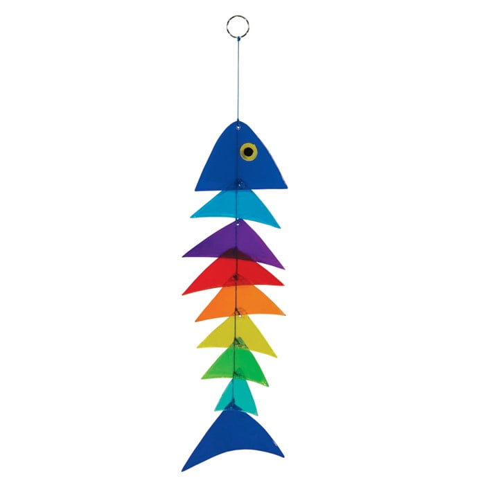 In the Breeze Rainbow Arrow Glass and Bead Wind Chime Colorful Hanging Suncatc