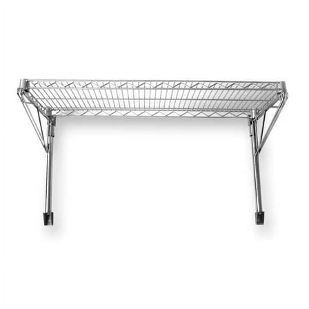 Manufacturer Varies Steel Wire Wall Shelf, 14"D x 60"W x 14"H, Chrome 2HGD6