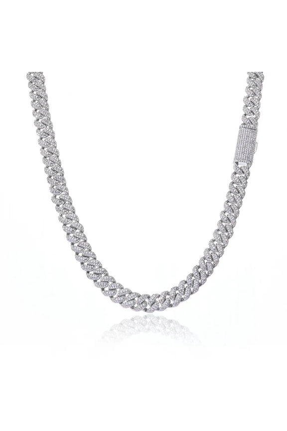 CARTIX Custom 10MM Triple Row Iced Cuban Link Gold Chain Personalized Hip Hop Jewelry for Men and Women