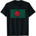 thumbnail image 2 of Bangladesh Flag with Bangladeshi City Names Word Art T-Shirt, 2 of 3