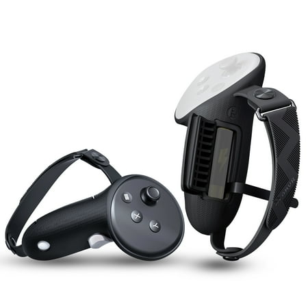 TSV Controller Grips Cover Fit for Meta/Oculus Quest 3 Accessories, Silicone VR Grip Protective Cover with Battery Opening Cover and Adjustable Knuckle Straps