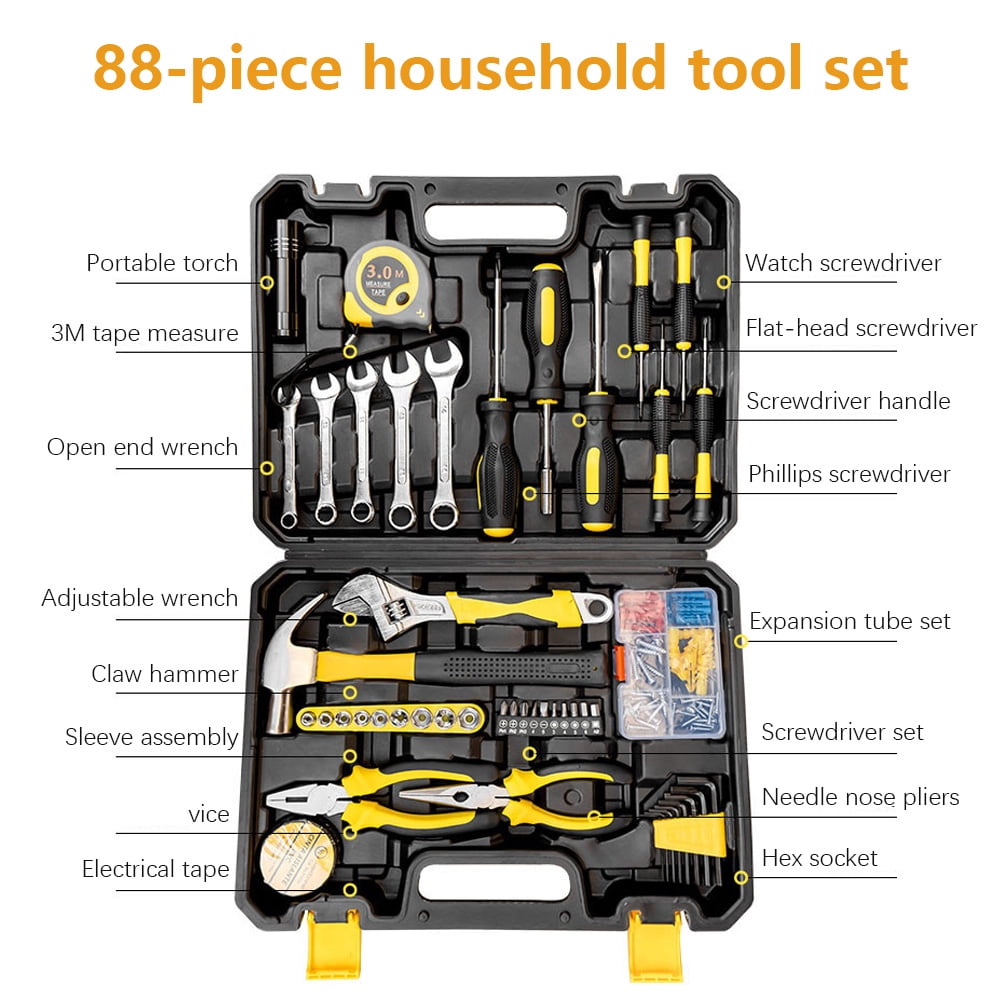 88-piece tool set household hardware hand tool combination car repair tool kit