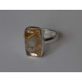 thumbnail image 2 of Fine Silver Certified Handmade Gold Rutilated Quartz Statement Ring For HerUS11, 2 of 9