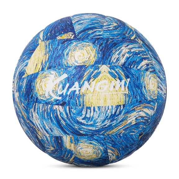 Kuangmi Size 5 Volleyball (27.5") -  Starry Night Art Graphic PU Ball, Aesthetic Indoor Outdoor Sports for Young Adults