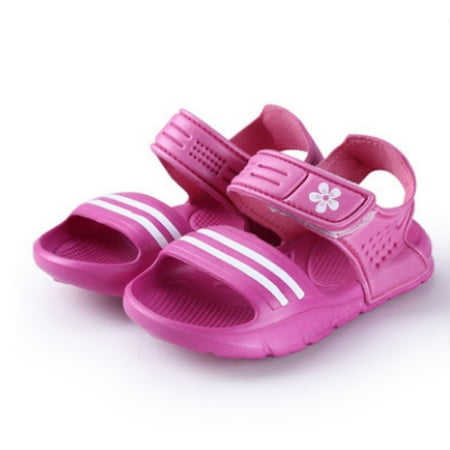 

Baby Boys Girl Beach Sandals Striped Candy Color Beach Pool Flat Shoes