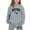 Grey, variant on New York City-Inspired Letter Print Hoodie and Sweatpants Set for Girls – Stylish, Comfy, Everyday Wear with Empire State Design