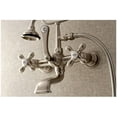 thumbnail image 6 of Kingston Brass Wall-Mount Clawfoot Tub Faucets With Brushed Nickel AE557T8, 6 of 7