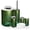 Color 2, variant on Bathroom Accessory Set 6 Piece with Green Bamboo Forest Doves Bamboo Forest Bridge River Peacock Toothbrush Holder, Soap Dispenser, Soap Dish, Trash Can, Toothbrush Cup, Toilet Brush Holder