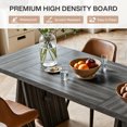 thumbnail image 5 of Tribesigns 63" Modern Dining Table for 6 People, Wooden Rectangular Dining Room Table with Heavy Duty Base, Grey, 5 of 8