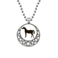 thumbnail image 1 of Caballo negro retrato animal Collares Colgante Retro Moon Stars Jewelry Unbranded M, 1 of 3