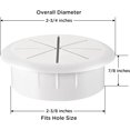 thumbnail image 4 of GFDYREE 2-3/8" Flexible Desk Grommet - Color: White - 10 Pack, 4 of 6