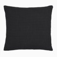 thumbnail image 2 of Mainstays Waffle Pillow Cover, 18" x 18", 2 pack, Rich Black, 2 of 8