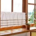 thumbnail image 5 of Café Style Curtains - 52x18in Light Filtering Short Curtain, Polyester Kitchen Window Treatment for Home Decor, 5 of 6
