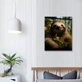 thumbnail image 3 of Nawypu Abstract Sloth Wall Decor Jungle Animal Canvas Print Sloth Wall Art Pictures Cute Animals Artwork Collection for Bedroom Bathroom Kid's Playroom Kitchen Nursery Decoration, 3 of 4