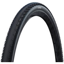 Schwalbe G-One RS Gravel Tire, 700x43, Folding, Tubeless Ready, Addix Race, V-Guard, 67TPI, Black