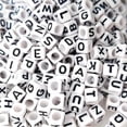 thumbnail image 3 of 300 10x10mm White Cube Acrylic Alphabet Beads AZ for Jewelry Making, 3 of 5