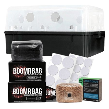 North Spore 'Boomr Bin' Monotub Mushroom Grow Kit | Complete Dung-Loving Mushroom Grow Kit - Just Add Spores | Featuring Boomr Bin Monotub | Includes Monotub, Sterile Substrates, Coco Coir & Filters