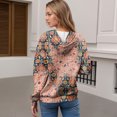 thumbnail image 6 of Hoodies For Women Oversized Winter Cute Sweatshirts Pullover Trendy Fall Clothes, Retro Print Lightweight Design without Pockets for Fall Winter Fashion and Comfort,Pink,2XL, 6 of 8