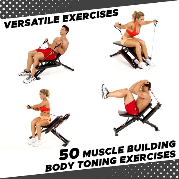 TOTAL FLEX L Foldable Home Gym Bench All in One with Additional