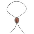 thumbnail image 3 of PU Bolo Boda hecha a mano Collar de traje ajustable para Halloween Marrón Zulema Corbata Bolo Tie, 3 of 8