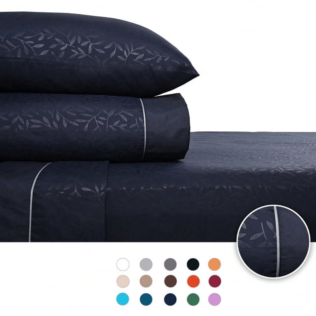 Juego de Sábanas King Size 2800 Hilos Extra Suave Premium Textura Flores Soft Nature