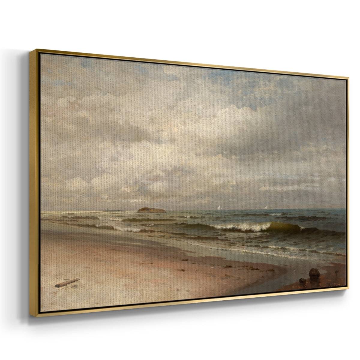 Vintage Landscape-MV By Wexford Home Framed in Gold Wood Gallery Wrapped Canvas 27 in. x 41 in.