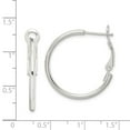 thumbnail image 2 of White Sterling Silver Earring Hoop Women'S 23 mm 21, 2 of 2