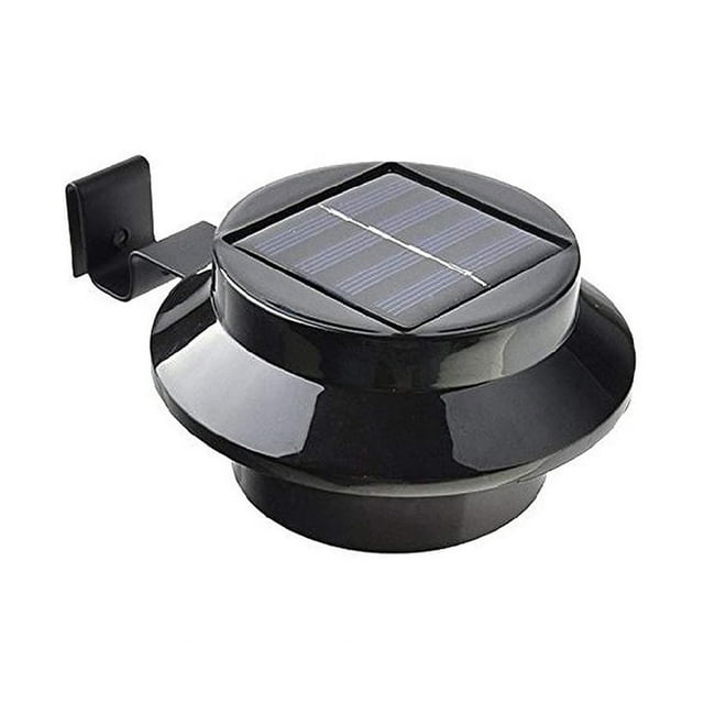 paquete de luz solar LED para canalones al aire libre, luz de pared de seguridad para jardín, cerca, garaje, almacén