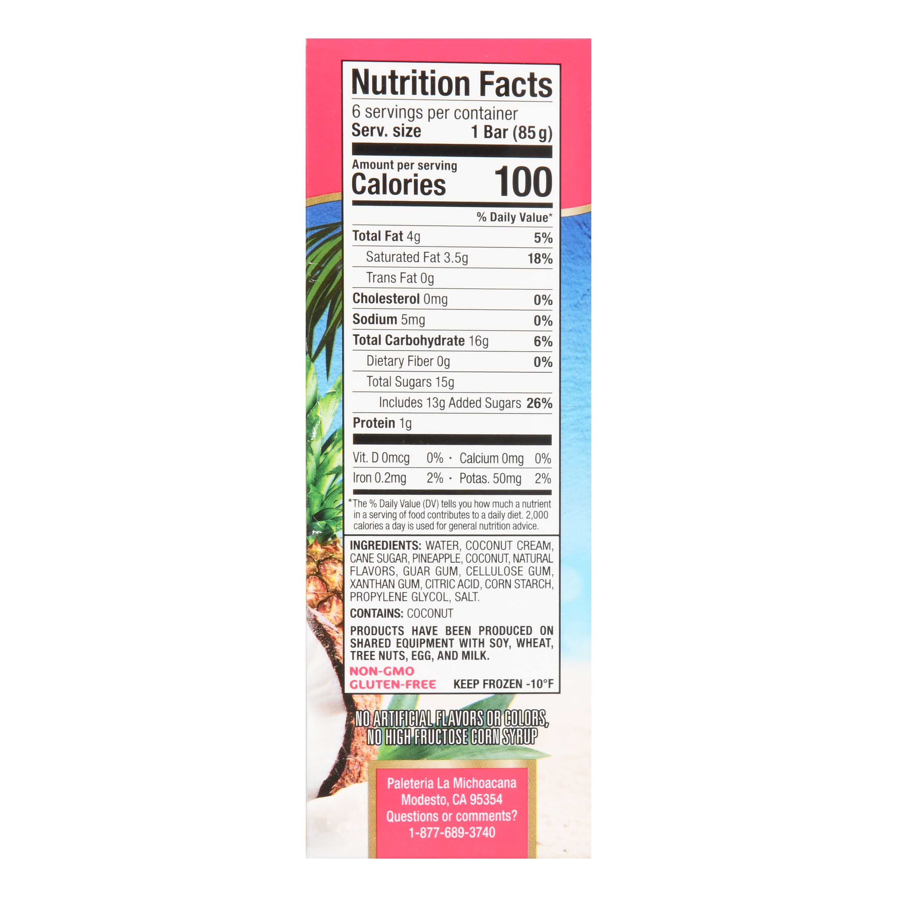 La Michoacana Limited Edition Paletas Frozen Fruit Bars 6ct Walmart Com Walmart Com
