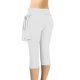 thumbnail image 3 of Pantalones Largos de Pierna Ancha para las Mujeres Pantalones Casuales de Cintura Elástica Alta, Pantalones de Mezcla de Poliéster de Ajuste Suelto Recto, 3 of 4