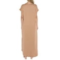 thumbnail image 4 of Doublju Women's V-Neck Short Sleeve Side Slit Maxi Dress with Pockets (Plus Size Available), 4 of 4