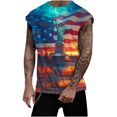 thumbnail image 3 of VBTAPA American Flag Tank Top Men 4th of July Shirts USA Patriotic Printed Sleeveless Tee Tops Multicolor S, 3 of 6