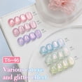 thumbnail image 4 of Set de esmaltes de uñas en gel Double Rhythm Cat Eye, 15 ml x 6 (rosa, verde, rosa y morado), 4 of 9