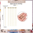 thumbnail image 2 of Uxcell 200Pcs Pines de Cabeza de Bola Chapados 24 Gauge 30mm Pines de Cabeza de Alambre Pines de Cabeza de Bola de Latón para Hacer Joyas, Plata y Oro, 2 of 6