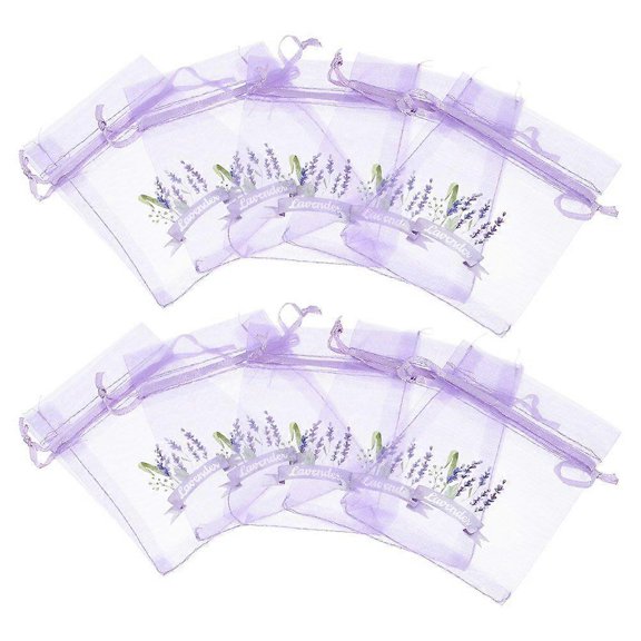 20 Pcs Empty Lavender Sachets Drawstring Mesh Bags Small Gauze Bags Organza Pouches Clear Party Favor Present Pouches For Travel