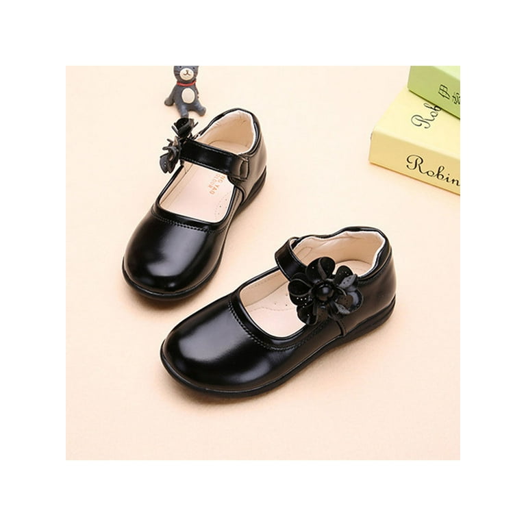 Fangasis GIRLS LEATHER DRESS SHOES SCHOOL INFANT JUNIOR ANKLE STRAP WEDDING PARTY SHOES Walmart