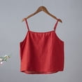 thumbnail image 5 of Tank Tops for Women BWASD Retro Embroidered Loose Fit Camisole Tops Adjustable Thin Straps Lightweight Breathable Casual Trendy Vacation Blouse Summer Red M-XXXL, 5 of 6
