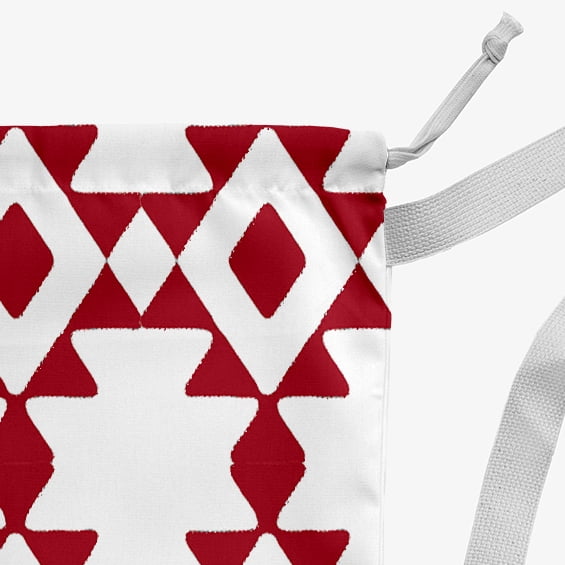 Simply Daisy Geometric Laundry Bags, Red