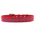 thumbnail image 1 of Sprinkles Dog Collar Blue Crystals Size 14 Red, 1 of 1
