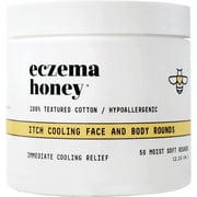 Eczema Honey Itch Cooling Face and Body Rounds - Cotton Pads for Dry and Sensitive Skin (50ct)